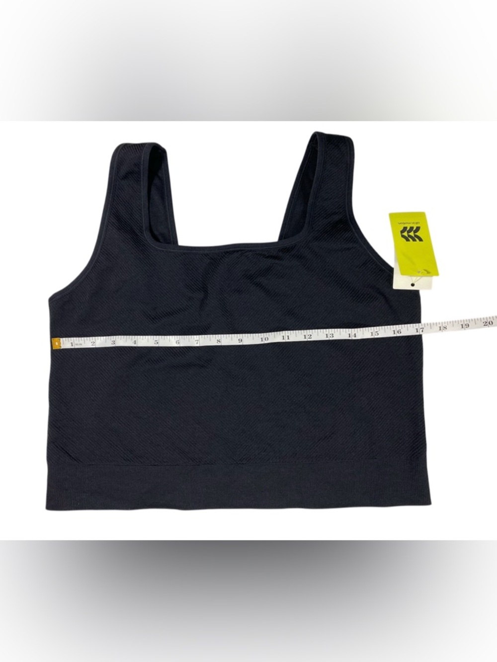 All In Motion Black Sports Bra XXL Seamless Medium Support Athletic Workout Gym - Picture 3 of 5